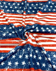 (4X2 YUMMY RIB) STARS ON BLUE AND RED STRIPES ON OFF WHITE
