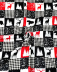(DBP) BLACK BEAR, REINDEERS AND CHECKERED ON OFF WHITE (5)