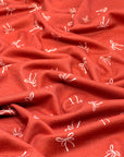 (THERMAL) OFF WHITE BOWS ON RED