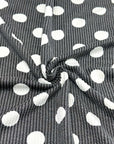 (URBAN RIB) WHITE POLKA DOTS ON CHARCOAL