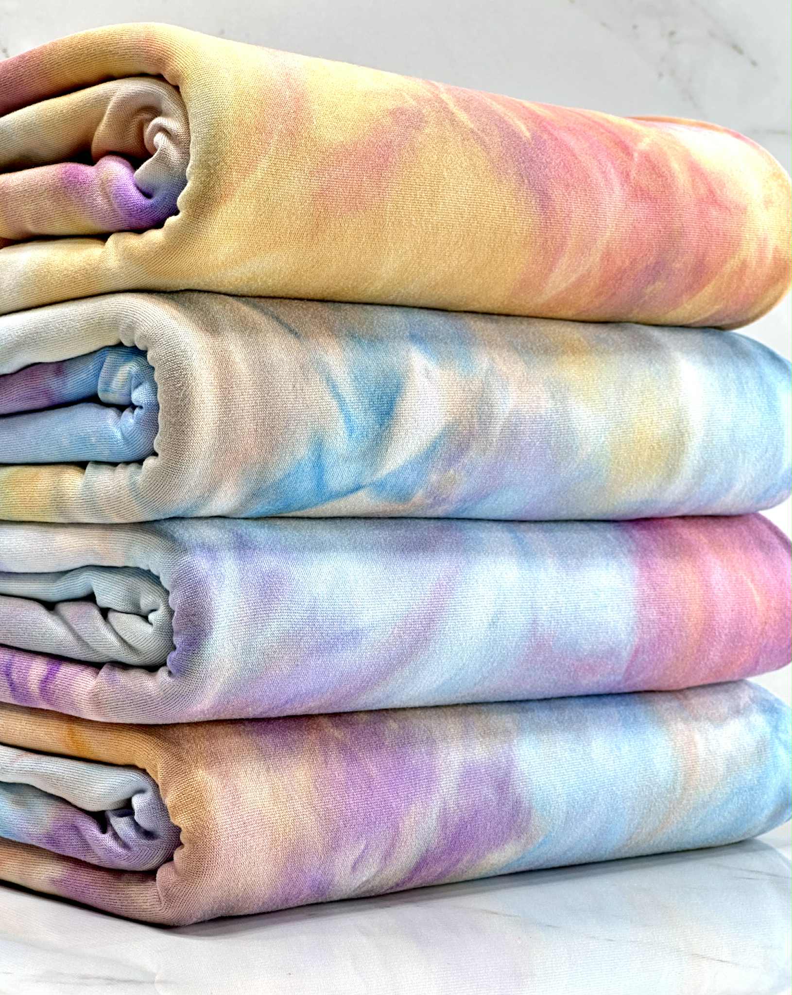 (DBP) PURPLE, BLUE, AND ORANGE TIE DYE