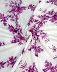 (4X2 YUMMY RIB) MAGENTA FLOWERS ON OFF WHITE