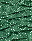 (OAKLEY) TINY OFF WHITE POLKA DOTS ON EMERALD