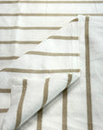 (BABY RIB) VINTAGE GOLD STRIPES ON OFF WHITE
