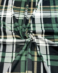 (DBP) EMERALD, BLACK, GOLD, AND OFF WHITE PLAID