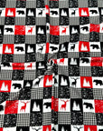 (DBP) BLACK BEAR, REINDEERS AND CHECKERED ON OFF WHITE (5)