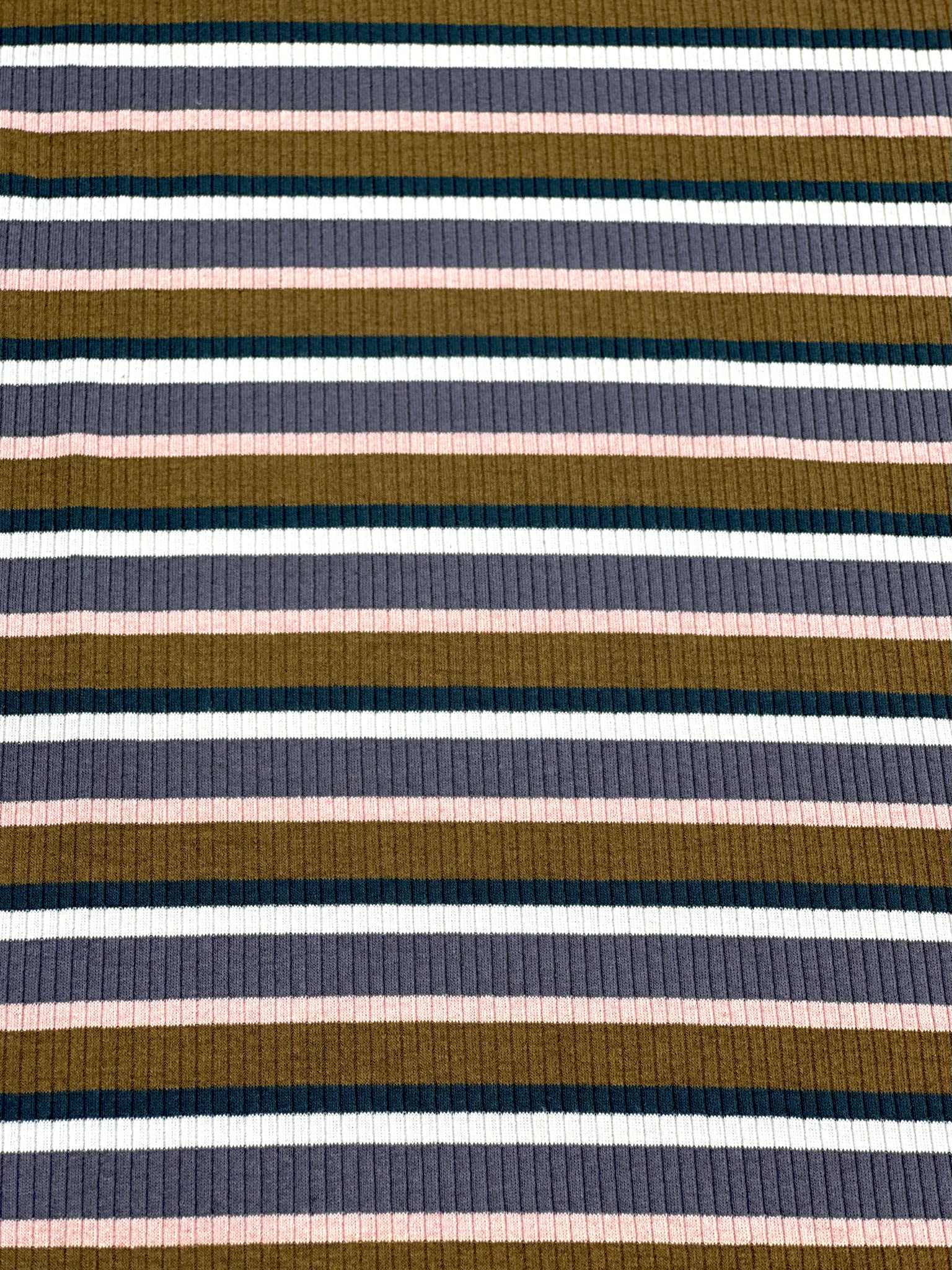 (COTTON RIB) BROWN, NAVY, IVORY, CHARCOAL, AND BLUSH STRIPES (4)