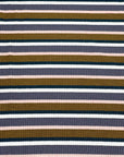 (COTTON RIB) BROWN, NAVY, IVORY, CHARCOAL, AND BLUSH STRIPES