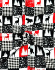 (DBP) BLACK BEAR, REINDEERS AND CHECKERED ON OFF WHITE (5)