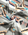 (SWEATER KNIT) DIAMOND PATTERN ON MOCHA