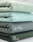 (FRENCH TERRY BRUSHED) LIGHT OLIVE