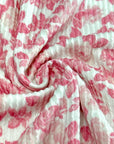 (URBAN RIB) PRETTY PINK FLORAL ON OFF WHITE