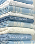 (DBP) SKY BLUE AND IVORY PLAID
