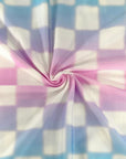 (SWIM) PASTEL CHECKERS ON OFF WHITE
