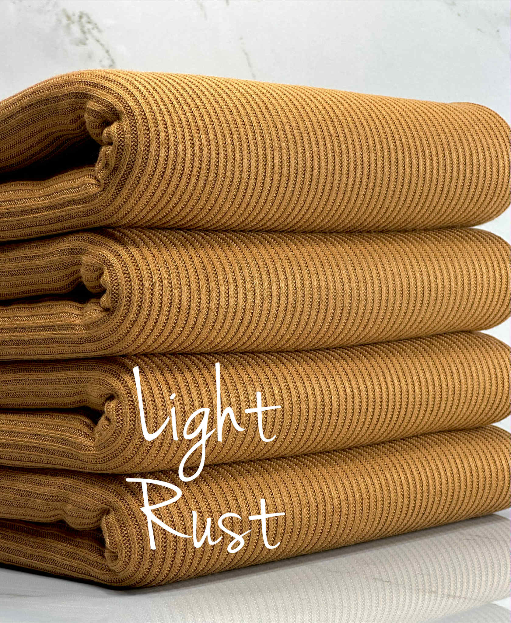 (CASHMERE RIB BRUSHED) LIGHT RUST