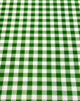 (4X2 RIB) GREEN AND OFF WHITE GINGHAM