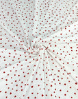 (POINTELLE RIB) TINY RED HEARTS ON OFF WHITE