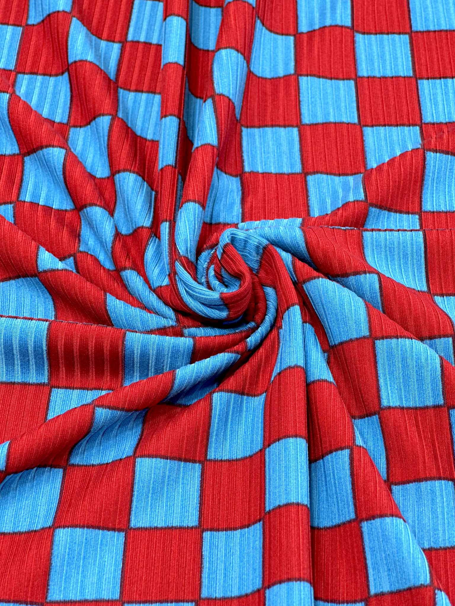 (YUMMY RIB) RED AND BLUE CHECKERED(2)