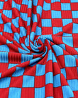 (YUMMY RIB) RED AND BLUE CHECKERED