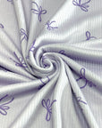 (4X2 YUMMY RIB) PURPLE BOWS ON LILAC