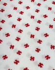 (2X2 RIB) RED BOWS ON OFF WHITE