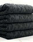 (TOWEL) BLACK LEOPARD