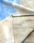 (BRUSHED SWEATER KNIT) BLUE AND TAN TIE DYE