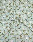 (FRENCH TERRY) BASEBALLS AND BATS ON LIGHT SAGE (1)