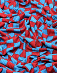 (YUMMY RIB) RED AND BLUE CHECKERED