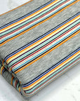(RIB) COLORFUL STRIPES ON GRAY