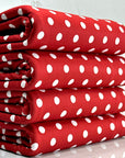 (DBP) OFF WHITE DOTS ON RED