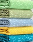 (2X1 YUMMY RIB) OFF WHITE POLKA DOTS ON LIGHT OLIVE