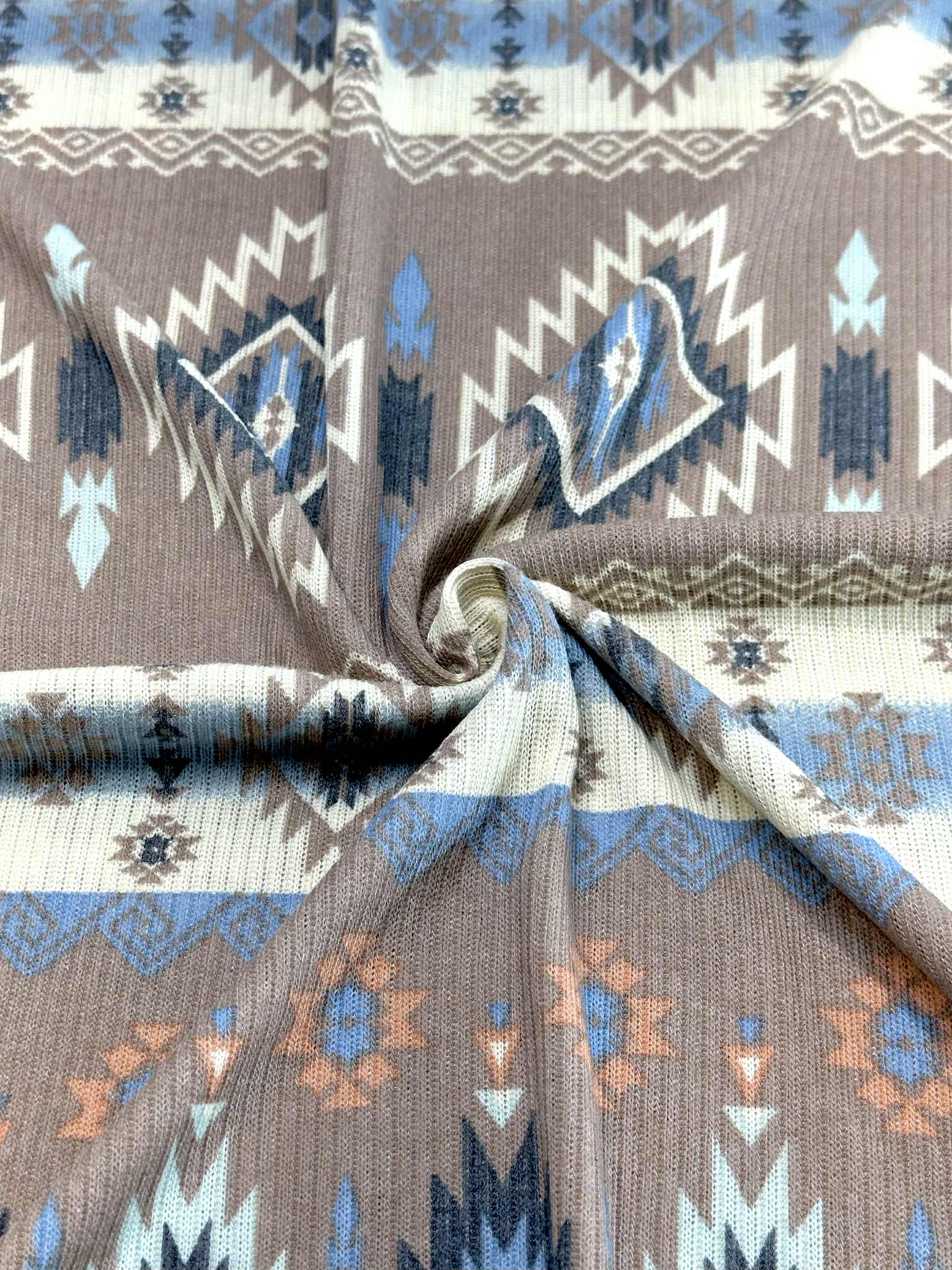 (BELLA RIB) WESTERN PRINT ON BROWN