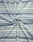 (4X2 YUMMY RIB) LIGHT BLUE, DENIM, AND OFF WHITE STRIPES