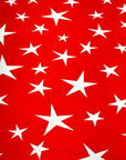 (RAYON MODAL) OFF WHITE STARS ON RED