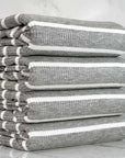 (4X2 RIB) OFF WHITE STRIPES ON GRAY