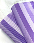 (4X2 YUMMY RIB) LAVENDER, PURPLE, AND LILAC STRIPES
