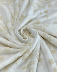 (MESH) CREAM FLOWERS ON OFF WHITE
