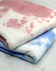 (2X2 RIB) DUSTY ROSE AND OFF WHITE TIE DYE