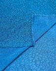 (KNIT) 3D OCEAN BLUE AND GLITTER LEOPARD