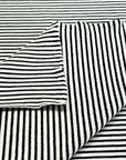 (RIB) BLACK THIN STRIPES ON IVORY