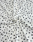 (4X2 YUMMY RIB) BLACK DOTS ON IVORY