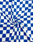 (DBP) ROYAL BLUE AND OFF WHITE CHECKERED