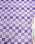 (4X2 YUMMY RIB) PURPLE AND LAVENDER CHECKERED ON LILAC