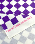 (FRENCH TERRY) PURPLE AND OFF WHITE CHECKERED (2)