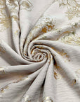 (WOVEN) GOLD FLORAL ON LIGHT MAUVE (1)