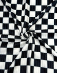 (4x2 YUMMY RIB) BLACK AND OFF WHITE CHECKERED (5)