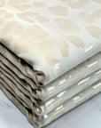 (PLEATHER) GLOSSY CREAM CHEETAH ON FLAT CREAM
