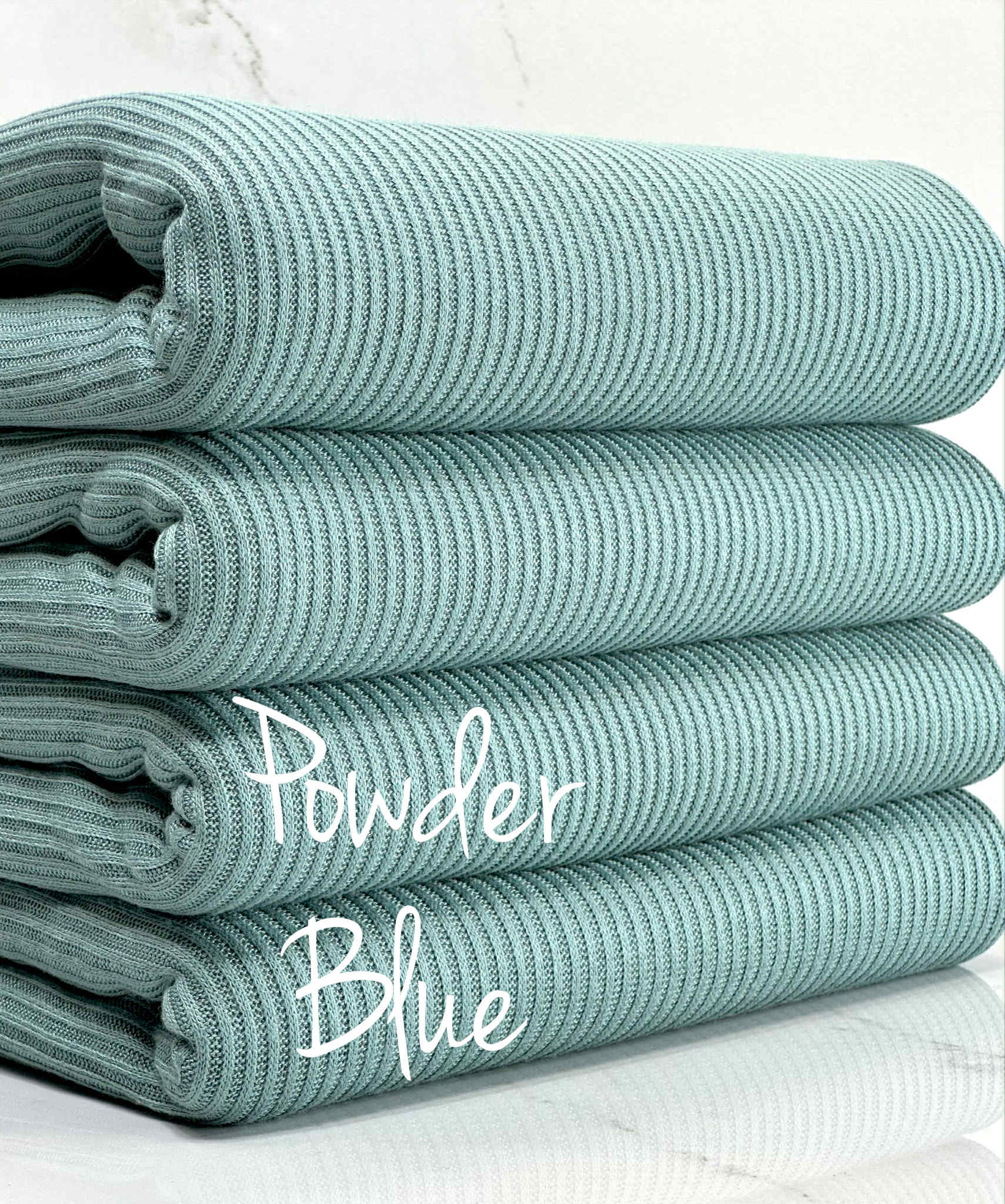 (CASHMERE RIB BRUSHED) POWDER BLUE