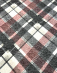 (BRUSHED SWEATER KNIT) BURGUNDY DIAGONAL PLAID